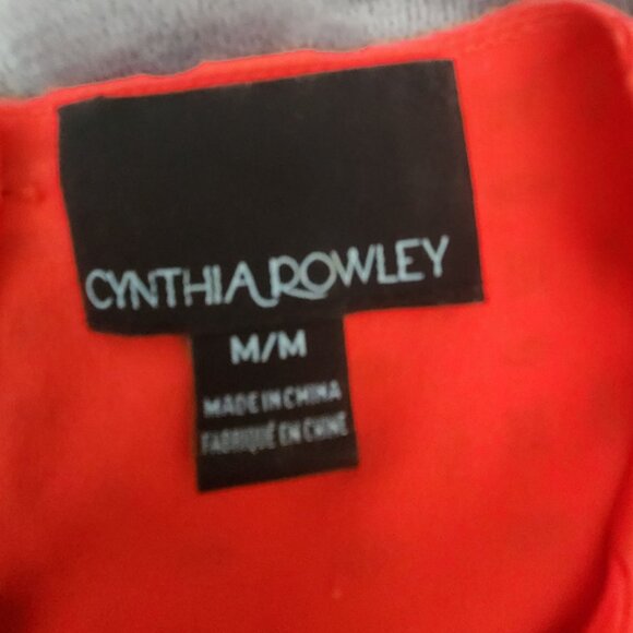 B'ful hot red geometric laser cutout top by Cynthia Rowley Sz M - Picture 4 of 5